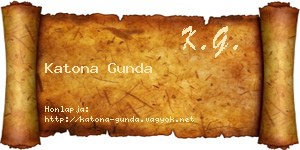 Katona Gunda névjegykártya
